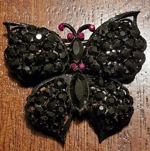 Lacey Black Butterfly